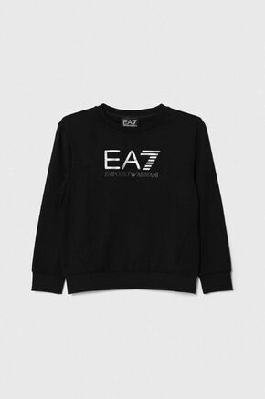 Otroški pulover EA7 Emporio Armani črna barva - črna. Otroški pulover iz kolekcije EA7 Emporio Armani
