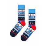 Nogavice Happy Socks Marine Mix Sock - modra. Nogavice iz kolekcije Happy Socks. Model izdelan iz elastičnega, vzorčastega materiala.