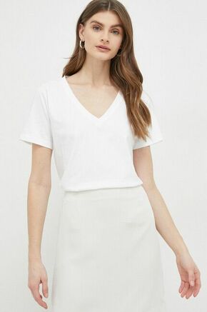 Bombažna kratka majica Calvin Klein bela barva - bela. Kratka majica iz kolekcije Calvin Klein. Model izdelan iz tanke