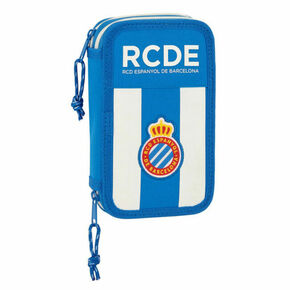 NEW Dvodelna Peresnica RCD Espanyol Modra Bela 12.5 x 19.5 x 4 cm (28 Kosi)