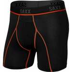 SAXX Kinetic Boxer Brief Black/Vermillion 2XL Aktivno spodnje perilo