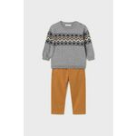 Mayoral rumena barva - rumena. Komplet puloverja in hlač za otroke iz kolekcije Mayoral. Model izdelan iz pletenine. Izjemno udoben material.