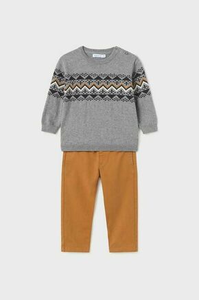 Mayoral rumena barva - rumena. Komplet puloverja in hlač za otroke iz kolekcije Mayoral. Model izdelan iz pletenine. Izjemno udoben material.