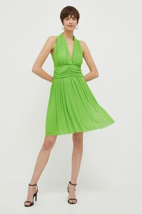 Obleka Artigli zelena barva - zelena. Obleka iz kolekcije Artigli. Model izdelan iz enobarvne pletenine. Lahkoten elastičen material zagotavlja popolno svobodo gibanja.
