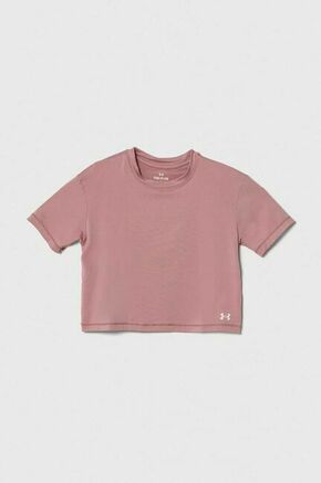 Otroška kratka majica Under Armour Motion SS roza barva - roza. Otroška kratka majica iz kolekcije Under Armour. Model izdelan iz pletenine