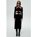 Obleka Undress Code črna barva - črna. Obleka iz kolekcije Undress Code. Raven model, izdelan iz enobarvnega materiala.
