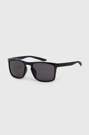 Sončna očala Nike črna barva - črna. Sončna očala iz kolekcije Nike. Model z enobarvnimi stekli in okvirji iz plastike. Ima filter UV 400.