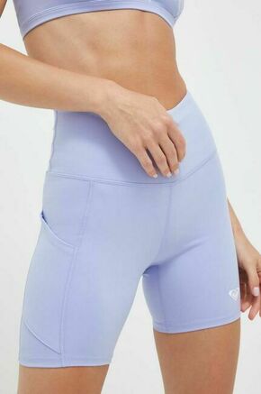 Kratke hlače za vadbo Roxy Heart Into It x Mizuno - modra. Kratke hlače za vadbo iz kolekcije Roxy. Model izdelan iz recikliranega materiala