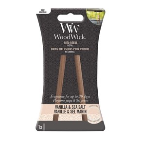 Woodwick Nadomestne palčke za vanilijo in morsko sol (Auto Reeds Refill)