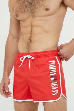 Kopalne kratke hlače Tommy Hilfiger rdeča barva - rdeča. Kopalne kratke hlače iz kolekcije Tommy Hilfiger