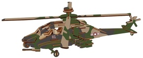 Woodcraft Lesena 3D sestavljanka Jurišni helikopter Apache