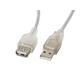 LANBERG USB-A M/F 2.0 kabel 5 m, prozoren
