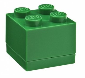 LEGO mini box 4 - temno zelena 46 x 46 x 43 mm