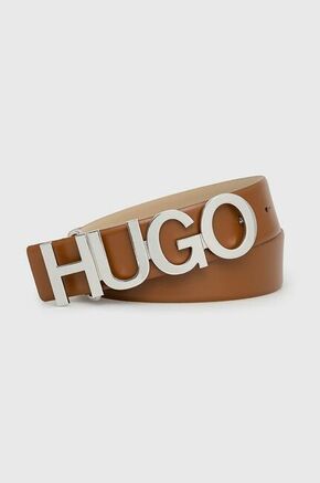 HUGO usnjen pas - rjava. Pas iz kolekcije HUGO. Model izdelan iz naravnega usnja.