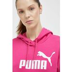 Puma pulover - roza. Pulover s kapuco iz kolekcije Puma. Model izdelan iz tanke, rahlo elastične pletenine.