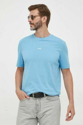 Kratka majica BOSS ORANGE moška - modra. Kratka majica iz kolekcije BOSS