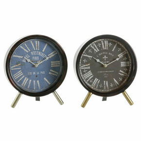 NEW Ceas de masă DKD Home Decor Modra Črna Pisana Kovina Kristal Vintage 20