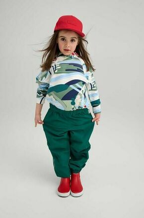 Otroške dežne hlače Reima Kaura zelena barva - zelena. Otroške nepremočljive hlače iz kolekcije Reima. Model izdelan iz enobarvne tkanine. Trpežen model