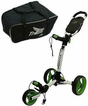 Axglo TriLite SET White/Green Ročni voziček za golf