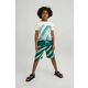 Otroške kopalne kratke hlače Reima Papaija zelena barva - zelena. Otroške kopalne kratke hlače iz kolekcije Reima. Model izdelan iz vzorčastega materiala. Model ima zaščito pred soncem UPF 50+.