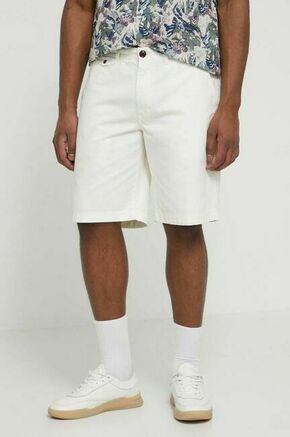 Bombažne kratke hlače Barbour bež barva - bež. Kratke hlače iz kolekcije Barbour. Model izdelan iz gladke tkanine.