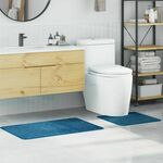 Vidaxl Kopalniška preproga 2 pcs Modra 50 x 50 cm Polipropilen