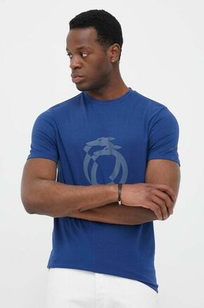 Kratka majica Trussardi moški - modra. Kratka majica iz kolekcije Trussardi