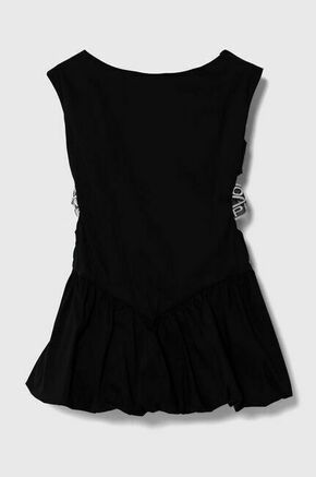 Otroška obleka Pinko Up črna barva - črna. Otroški obleka iz kolekcije Pinko Up. Model izdelan iz tanke