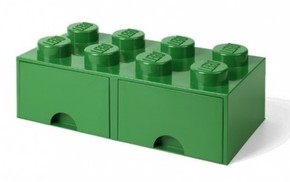 LEGO škatla za shranjevanje 8 - s predali zelene 250 x 500 x 180 mm