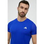 Kratka majica za tek adidas Performance Adizero - modra. Kratka majica za tek iz kolekcije adidas Performance. Model izdelan iz materiala, ki odvaja vlago.