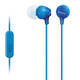 Sony MDR-EX15APL slušalke, 3.5 mm, modra, 100dB/mW, mikrofon