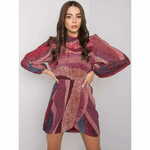 ITALY MODA Ženske BROOKS potiskana obleka burgundske barve DHJ-SK-15265.90_380547 Univerzalni