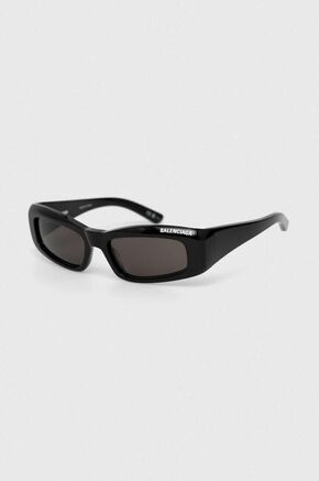 Sončna očala Balenciaga črna barva - črna. Sončna očala iz kolekcije Balenciaga. Model z enobarvnimi stekli in okvirji iz plastike. Ima filter UV 400.