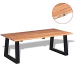 Klubska mizica iz masivnega akacijevega lesa 110x60x40 cm