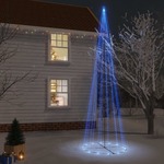 vidaXL Božično drevesce stožec 1134 modrih LED diod 230x800 cm
