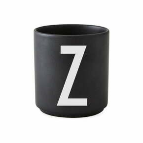 Črna porcelanasta skodelica Design Letters Alphabet Z
