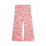 Otroške hlače Mini Rodini roza barva - roza. Otroški hlače iz kolekcije Mini Rodini. Model izdelan iz vzorčastega materiala.