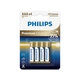 Philips baterije Premium Alkaline Blister AAA, 4 kosi (LR03)