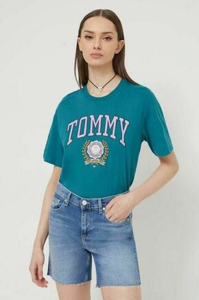 Bombažna kratka majica Tommy Jeans ženski