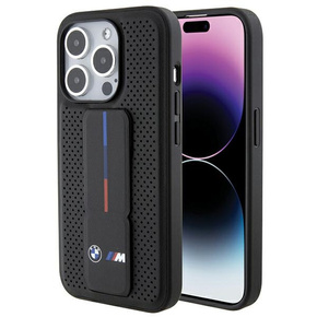 Ovitek BMW BMHCP15LGSPPRK iPhone 15 Pro 6.1" black hardcase Grip Stand Smooth & Perforated (BMHCP15LGSPPRK)