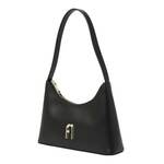 Usnjena torbica Furla črna barva - črna. Majhna torbica iz kolekcije Furla. Model na zapenjanje, izdelan iz naravnega usnja. Model je enostaven za čiščenje in vzdrževanje.