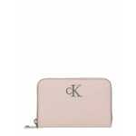 Calvin Klein Jeans Majhna ženska denarnica Minimal Monogram M Zip Around T K60K611970 Roza