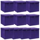 Greatstore Škatle za shranjevanje s pokrovi x 10 vijolične 32x32x32 cm
