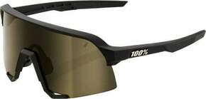 100% S3 Soft Tact Black/Soft Gold Mirror Kolesarska očala