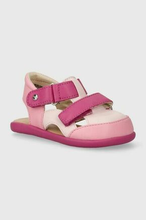 Otroški sandali UGG ROWAN roza barva - roza. Otroški sandali iz kolekcije UGG. Model je izdelan iz ekološkega usnja. Model s tekstilno notranjostjo