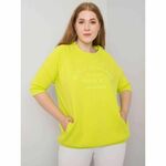 RELEVANCE Ženska majica s kapuco VINCENTE lime green plus size RV-BL-6938.70P_377127 Univerzalni