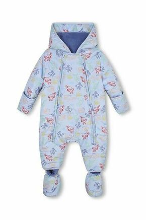 Otroški zimski kombinezon Kenzo Kids - modra. Kombinezon za dojenčka iz kolekcije Kenzo Kids. Model izdelan iz vzorčaste tkanine.