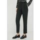 Hlače Sisley ženski, črna barva - črna. Lahkotne hlače iz kolekcije Sisley. Model izdelan iz enobarvne tkanine. Model iz izjemno udobne, zračne tkanine.