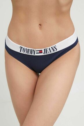 Tangice Tommy Jeans mornarsko modra barva - mornarsko modra. Tangice iz kolekcije Tommy Jeans. Model izdelan iz elastične pletenine.