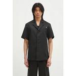 Helmut Lang srajca s primesjo volne Modest Ss Sh.Tonal J črna O10HM506
